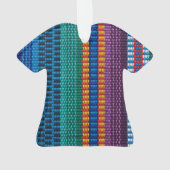 伝統的なグアテマラの生地の織り方の名前をカスタムする オーナメント (裏面)