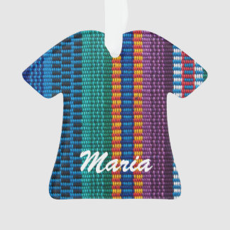 伝統的なグアテマラの生地の織り方の名前をカスタムする オーナメント