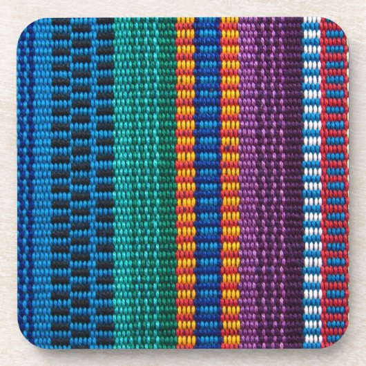 伝統的なグアテマラの生地の織り方 コースター (正面)