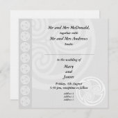 伝統的なケルトスタイルの結婚式招待状 招待状 (正面/裏面)