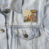 伝統的なコスチューム、新星のCacicheのインディアン 缶バッジ (インサイチュ)