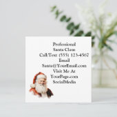 伝統的なサンタクロースの名刺招待状 招待状 (スタンド正面)