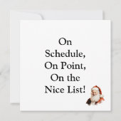 伝統的なサンタクロースの名刺招待状 招待状 (裏面)