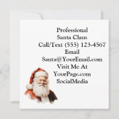 伝統的なサンタクロースの名刺招待状 招待状 (正面)