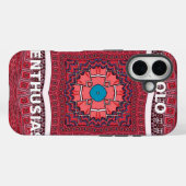 伝統的なシンドヒー文化のアジャラク・パターン・アートプリント Case-Mate iPhoneケース (裏面 (横))