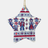 伝統的なスイスの民間伝承パターン セラミックオーナメント (右)