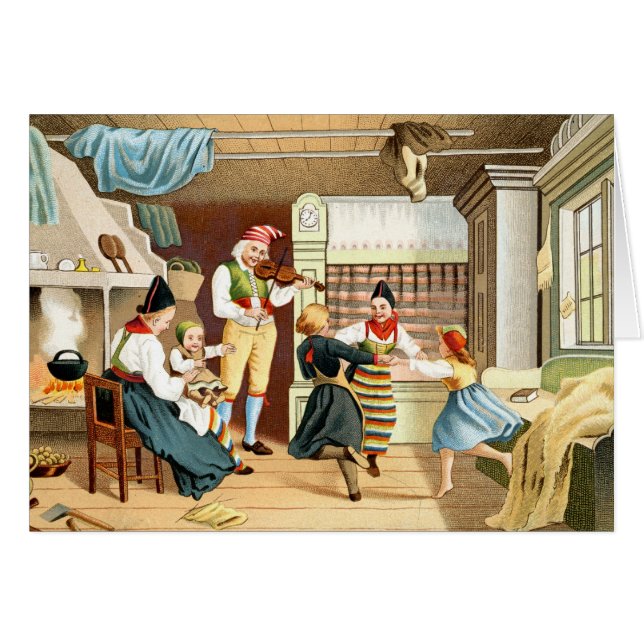 伝統的なスカンジナビア家族 (正面横)