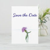 伝統的なスコットランドとケルトのウェディング・シスル 招待状 (スタンド正面)