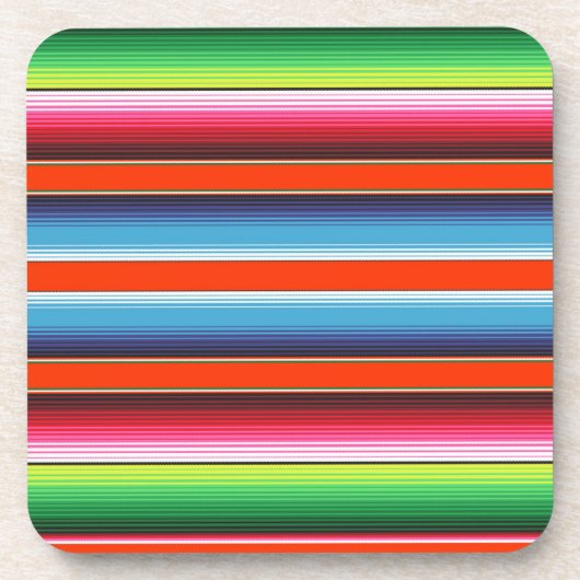 伝統的なスペイン人のSerapeのフェスタのメキシコ人毛布 コースター (正面)