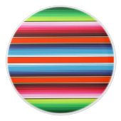 伝統的なスペイン人のSerapeのフェスタのメキシコ人毛布 セラミックノブ (正面)