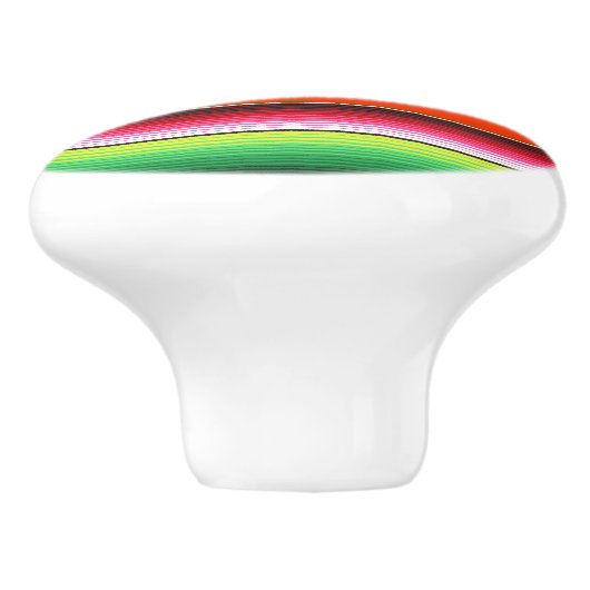 伝統的なスペイン人のSerapeのフェスタのメキシコ人毛布 セラミックノブ (側面)