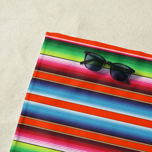 伝統的なスペイン人のSerapeのフェスタのメキシコ人毛布 ビーチタオル (インサイチュ)