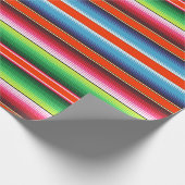 伝統的なスペイン人のSerapeのフェスタのメキシコ人毛布 ラッピングペーパー (角)