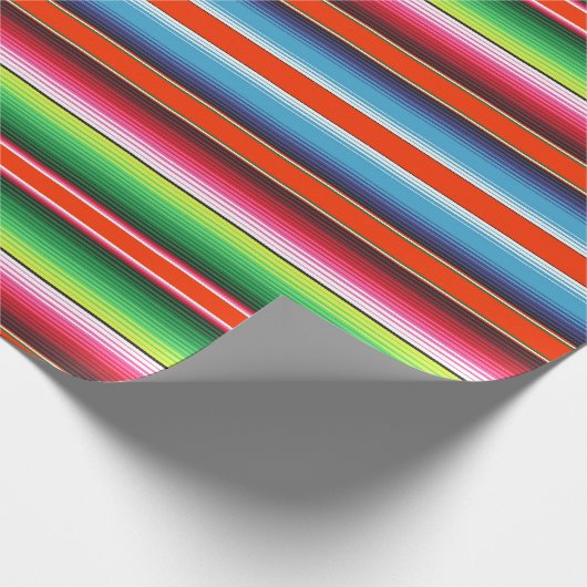 伝統的なスペイン人のSerapeのフェスタのメキシコ人毛布 ラッピングペーパー (角)