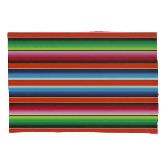 伝統的なスペイン人のSerapeのフェスタのメキシコ人毛布 枕カバー (正面)