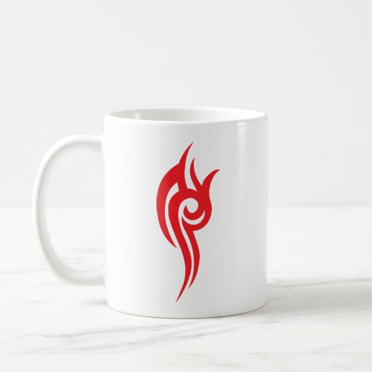 伝統的なタトゥーアートにインスパイアされたデザイン コーヒーマグカップ (左)