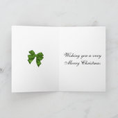 伝統的なタータンサンタクリスマス カード (内部)