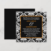 伝統的なダマスクの招待状 招待状 (正面/裏面)