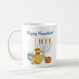 伝統的なハッピーハヌカChag Sameach メノーラー コーヒーマグカップ