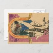 伝統的なハンガリーのクリスマスカード シーズンポストカード (正面/裏面)