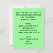 伝統的なバラ~かわいらしディナーの招待状! 招待状 (裏面)