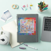 伝統的なパッチワーク幾何学ギフト包装紙 シール (iPadカバー)
