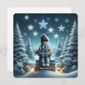 伝統的なファンタジーなクリスマス ポストカード (正面/裏面)