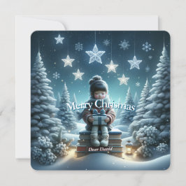 伝統的なファンタジーなクリスマス ポストカード