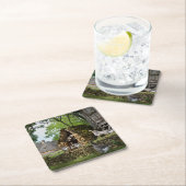 伝統的なフォアグラのガチョウの農場のコースター スクエアペーパーコースター (インサイチュ)