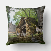 伝統的なフォアグラのガチョウの農場の装飾用クッション クッション (裏面)