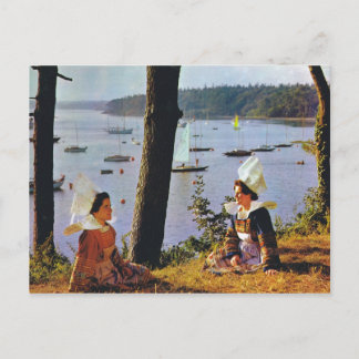 伝統的なブルトン地方の衣装 ポストカード