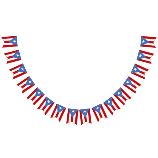 伝統的なプエルトリコの旗 バンティングフラッグ (全)