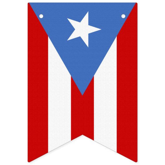 伝統的なプエルトリコの旗 バンティングフラッグ (第2の旗)
