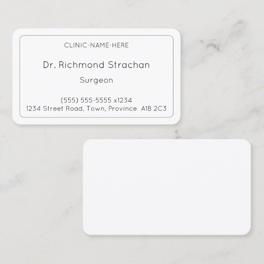 伝統的なヘルスケアの専門家の名刺 名刺 (正面/裏面)