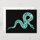 伝統的なホピ族のヘビモチーフ ヴィンテージ ネイティブアメリカン ポストカード (正面/裏面)