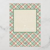 伝統的なホリデーシーズン　ミニマル　写真1枚　エレガント 箔シーズンカード (裏面)