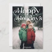 伝統的なホリデーシーズン　ミニマル　１枚の写真　エレガント シーズンカード (正面)