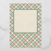 伝統的なホリデーシーズン　ミニマル　１枚の写真　エレガント 箔シーズンカード (裏面)