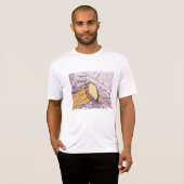 伝統的なボンゴドラムと音符 Tシャツ (正面フル)
