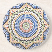 伝統的なポルトガル人のAzulejoのタイルパターン コースター (正面)