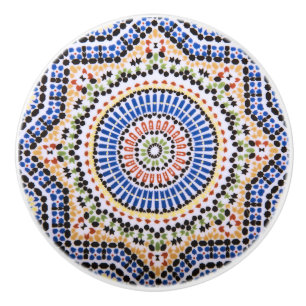 伝統的なポルトガル人のAzulejoのタイルパターン セラミックノブ