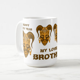 伝統的なマスクアートを有するマグカップ コーヒーマグカップ