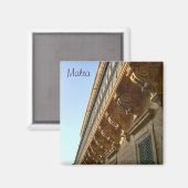 伝統的なマルタ島のバルコニー マグネット (正面/裏面)