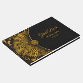 伝統的なマンダラ クラシック エレガント ラグジュアリー ウェディング ゲストブック (コーナー)