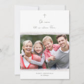 伝統的なミニマルな宗教的写真クリスマスカード シーズンカード (正面)