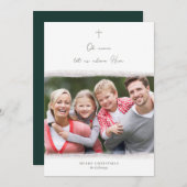 伝統的なミニマルな宗教的写真クリスマスカード シーズンカード (正面/裏面)