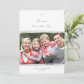 伝統的なミニマルな宗教的写真クリスマスカード シーズンカード (スタンド正面)