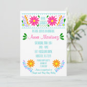 伝統的なメキシコ刺繍フィエスタ招待状 招待状 (スタンド正面)