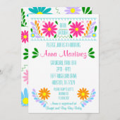 伝統的なメキシコ刺繍フィエスタ招待状 招待状 (正面/裏面)