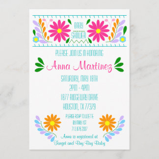 伝統的なメキシコ刺繍フィエスタ招待状 招待状